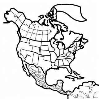 North America Map Coloring Pages