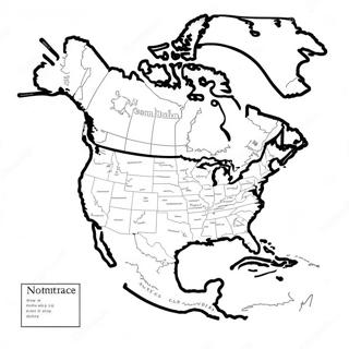 North America Map Coloring Page 48392-38766