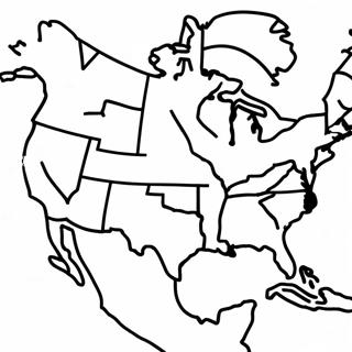 North America Map Coloring Page 48392-38767