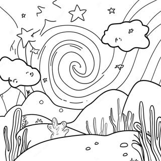 Starry Night Sky Coloring Page 48402-38779