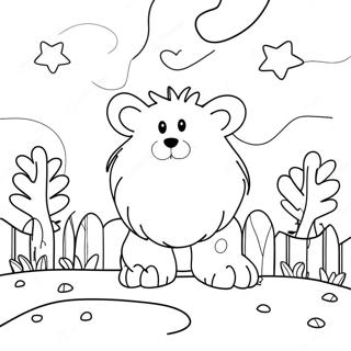 Whimsical Starry Night Coloring Page 48403-38782