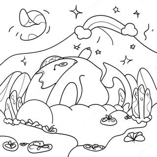 Whimsical Starry Night Coloring Page 48403-38783