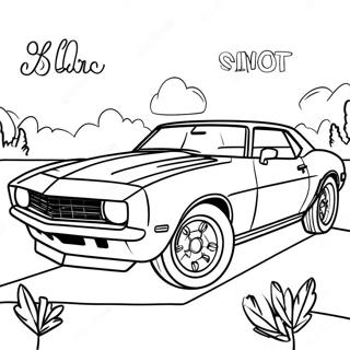 Camaro Sports Car Coloring Page 4841-4039