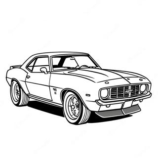 Camaro Sports Car Coloring Page 4841-4040