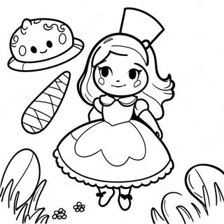 Easy Alice In Wonderland Coloring Page 48442-38815