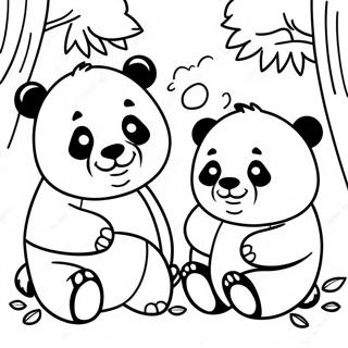 Panda Family Coloring Page 48462-38826