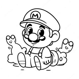 Cute Baby Mario Playing With Toys Coloring Page 48473-38840