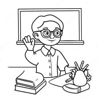 Best Teacher Coloring Page 48482-38846