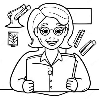 Best Teacher Coloring Page 48482-38847