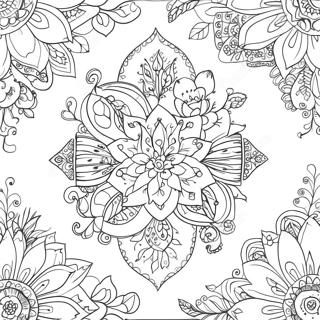 Johanna Basford 2017 Calendar Floral Coloring Page 48502-38858