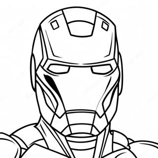 Iron Man Mask Coloring Page 48512-38870