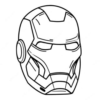 Iron Man Mask Coloring Page 48512-38871