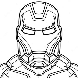 Detailed Iron Man Mask Coloring Page 48513-38865