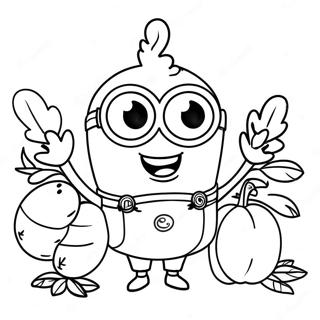 Minion Thanksgiving Coloring Pages