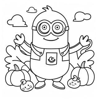 Minion Thanksgiving Coloring Page 48522-38875