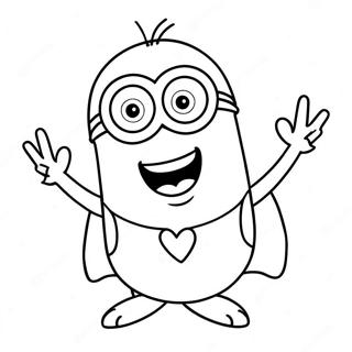 Happy Minion With Turkey Coloring Page 48523-38877