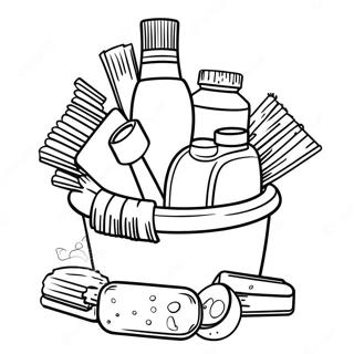 Cleaning Coloring Pages