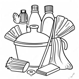 Cleaning Supplies Coloring Page 48532-38886