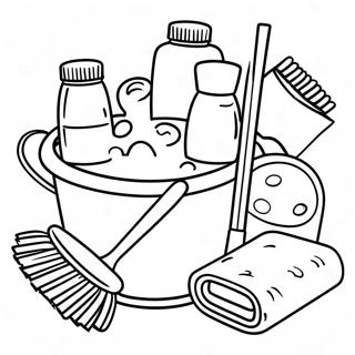 Cleaning Supplies Coloring Page 48532-38887