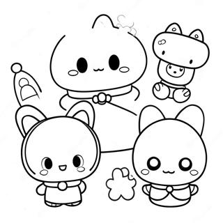 Sanrio Anime Characters Coloring Page 48542-38890