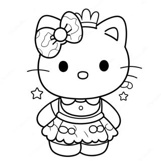 Hello Kitty In A Cute Outfit Coloring Page 48543-38894