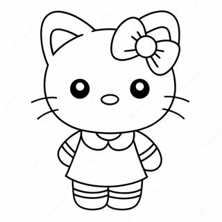 Hello Kitty In A Cute Outfit Coloring Page 48543-38896