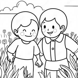 Two Sons In The Field Coloring Page 48553-38902