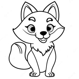 Cartoon Fox Coloring Page 48562-38906