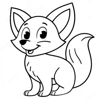 Cartoon Fox Coloring Page 48562-38907