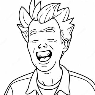 Beavis Laughing Hysterically Coloring Page 48583-38926