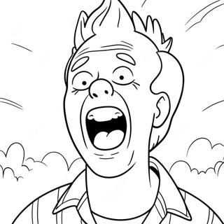 Beavis Laughing Hysterically Coloring Page 48583-38927