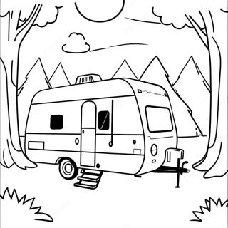 Rv Camping Scene Coloring Page 48592-38935