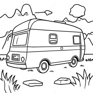 Rv Camping Scene Coloring Page 48592-38936