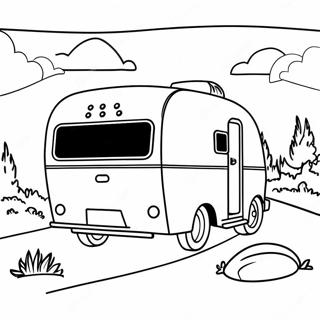 Vintage Rv Road Trip Coloring Page 48593-38930