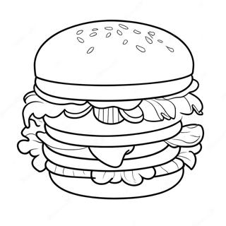 Hamburger Coloring Pages