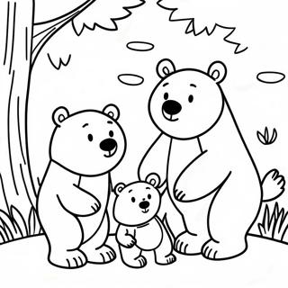 Bear Family Coloring Page 48672-38991