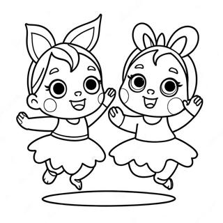 Kiki And Lala Dancing Coloring Page 48683-39010