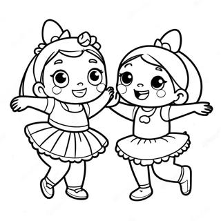 Kiki And Lala Dancing Coloring Page 48683-39011