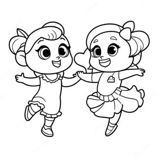 Kiki And Lala Dancing Coloring Page 48683-39012