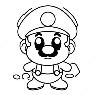 Cute Mario Among Us Crewmate Coloring Page 48693-39013