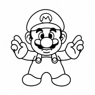 Cute Mario Among Us Crewmate Coloring Page 48693-39016