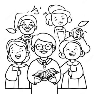 Grateful Kids With Pastor Coloring Page 48713-39033