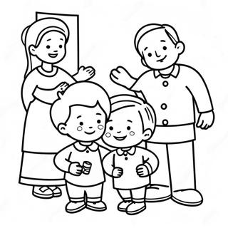 Grateful Kids With Pastor Coloring Page 48713-39034