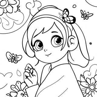 Shinobu With Butterfly Coloring Page 4872-4065