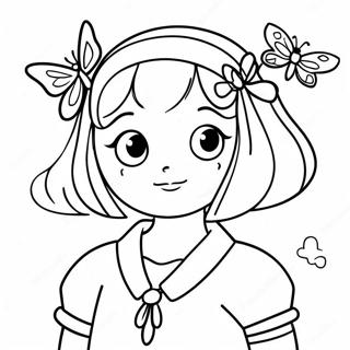 Shinobu With Butterfly Coloring Page 4872-4067