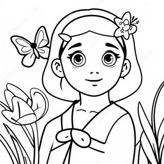 Shinobu With Butterfly Coloring Page 4872-4068