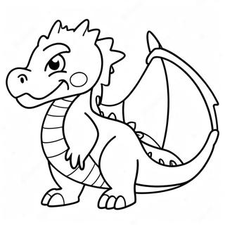 Fire Breathing Dragon Pokemon Coloring Page 48753-39063