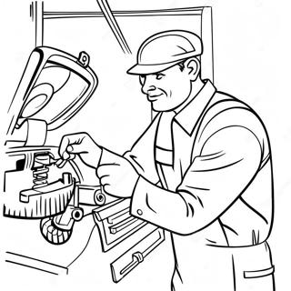 Mechanic Coloring Pages