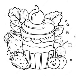 Detailed Dessert Coloring Page 48782-39084