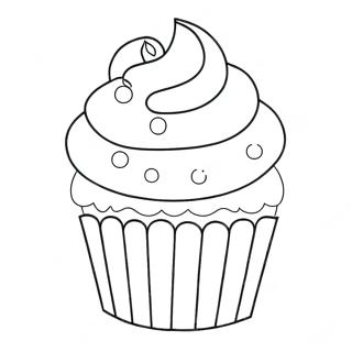 Delicious Cupcake Coloring Page 48783-39086